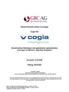 Researchstudie (Initial Coverage) Cogia AG