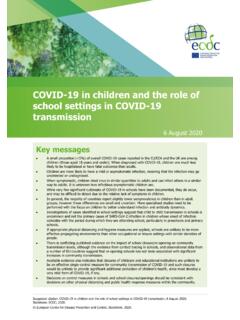 COVID-19 and schools transmission