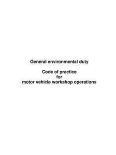 Motor vehicle worshop code of practice EM1304