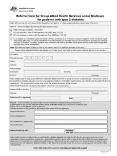 Referral form for Group Allied Health Services under ...