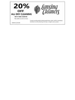 WEBSITE COUPON - Lansing Cleaners