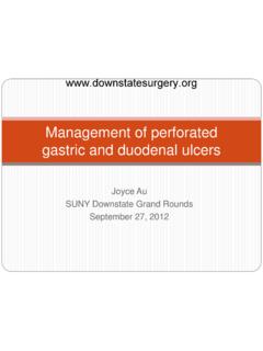Management of perforated gastric and duodenal …