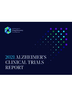 2021 ALZHEIMER’S CLINICAL TRIALS REPORT