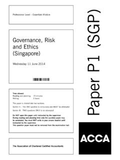 Paper P1 (SGP) - ACCA Global