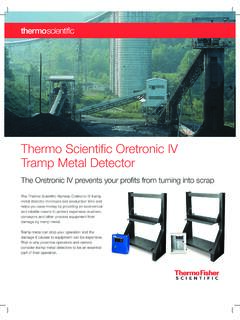 Thermo Scientific Oretronic IV Tramp Metal Detector