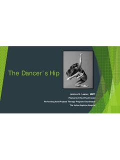 The Dancer’s Hip - Towson Sports Medicine
