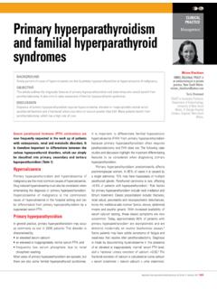 Primary hyperparathyroidism PRACTICE
