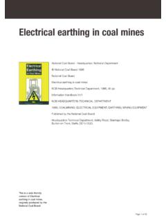 Electrical earthing in mines - Health and Safety …
