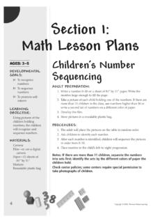 Section 1: Math Lesson Plans - DelmarLearning.com