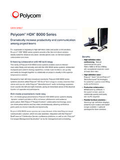 Polycom HDX 8000 Data Sheet