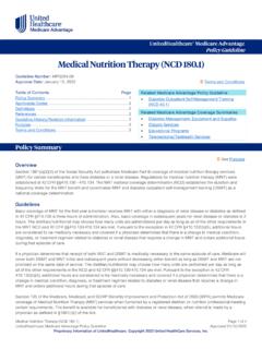 Medical Nutrition Therapy (NCD 180.1) - UHCprovider.com