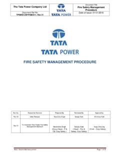 FIRE SAFETY MANAGEMENT PROCEDURE - Tata Power