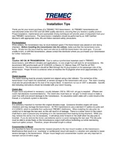 TKO Installation Tips 9 05 - Tremec