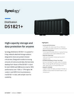DiskStation DS1821+ - Synology