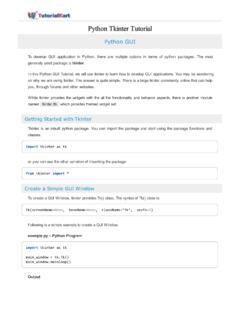 Python Tkinter Tutorial - SAP