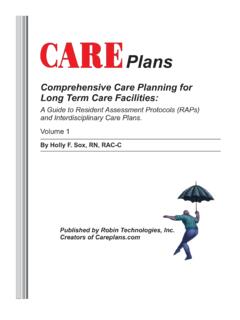 Comprehensive Care Planning for Long Term Care Facilities