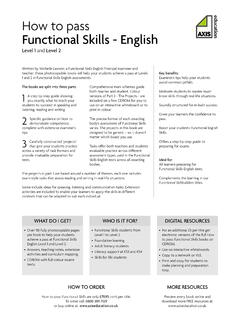 How to pass Functional Skills English - sample worksheets