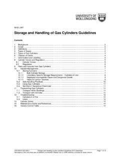 Storage and Handling of Gas Cylinders Guidelines