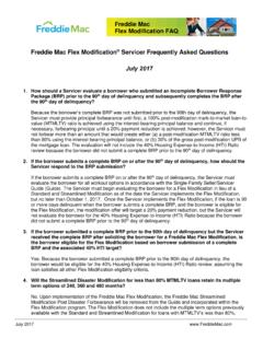 Freddie Mac Flex Modification FAQ Freddie Mac Flex ...