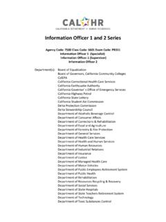 Information Officer 1 and 2 Series - State of …