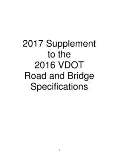 2017 Supplement to the 2016 VDOT Road and Bridge ...