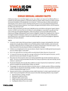 CHILD SEXUAL ABUSE FACTS - YWCA USA