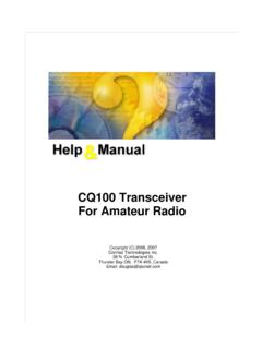 CQ100 Transceiver For Amateur Radio - QsoNet