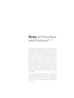 Rules of Procedure and Evidence* - International Criminal …