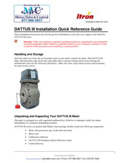 DATTUS III Installation Quick Reference Guide - …