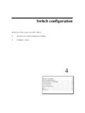 Switch configuration - Systems &amp; Network Training