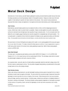 Metal Deck Design - Siplast