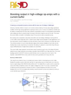 Boosting output in high-voltage op-amps with a current buffer