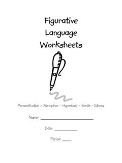 Figurative Language Worksheets - Schoolwires