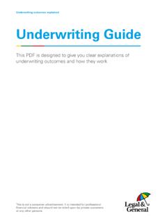 Underwriting Guide - legalandgeneral.com
