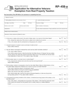 Form RP-458-a Application for Alternative Veterans ...