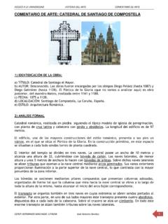 comentario catedral santiago - Junta de Andaluc&#237;a