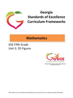 Georgia Standards of Excellence Curriculum …