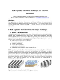 MOM capacitor design challenges and solutions SFT