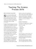 Teaching The Science Process Skills - Longwood …