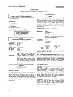 Material Safety Data Sheet: Ethylene Oxide - Andersen Products