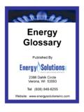 Energy Glossary - EnergySolutions