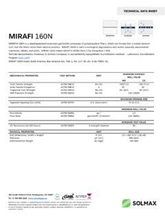 Mirafi 160N - Geosynthetics