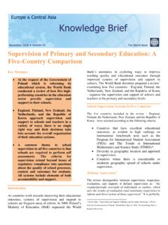 Supervision of Primary and Secondary Education: A Five ...