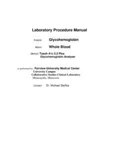 Laboratory Procedure Manual - Centers for Disease Control ...