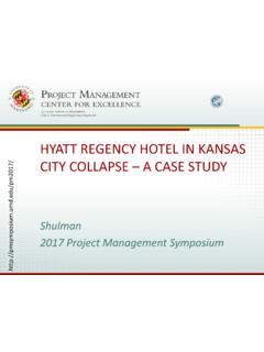 HYATT REGENCY HOTEL IN KANSAS CITY COLLAPSE – A …