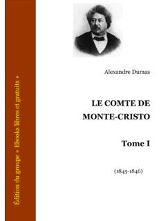 LE COMTE DE MONTE-CRISTO - Tome I - Ebooks-bnr.com