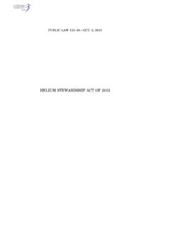 HELIUM STEWARDSHIP ACT OF 2013 - Congress.gov