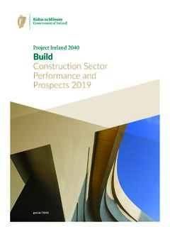 Project Ireland 2040 Build Construction Sector Performance ...