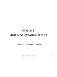 Ch t 1Chapter 1 Chemistry:theCentralScienceChemistry: the ...