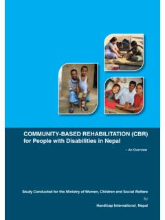 COMMUNITY-BASED REHABILITATION (CBR) for …